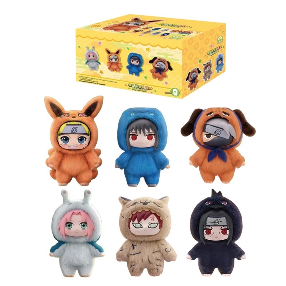Genuine TOP TOY Naruto Beast Party Series Plush Blind Box Figure Gift 1pcs